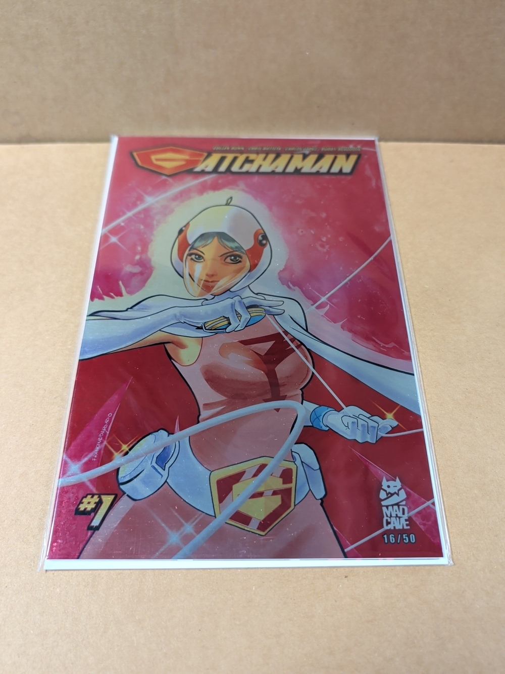 GATCHAMAN #1 - Delgado 1:10 Variant - Mad Cave Studio - METAL COVER 16/50